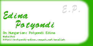 edina potyondi business card